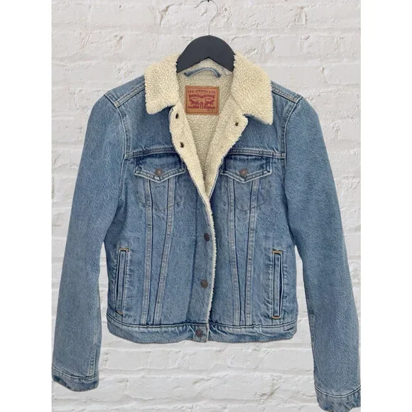 Levi's Original Sherpa Trucker Jacket | Small (fits like XS) - Picture 2 of 8